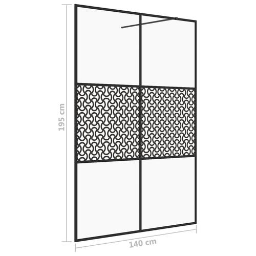 Brusevæg 140x195 cm med klart sikkerhedsglas