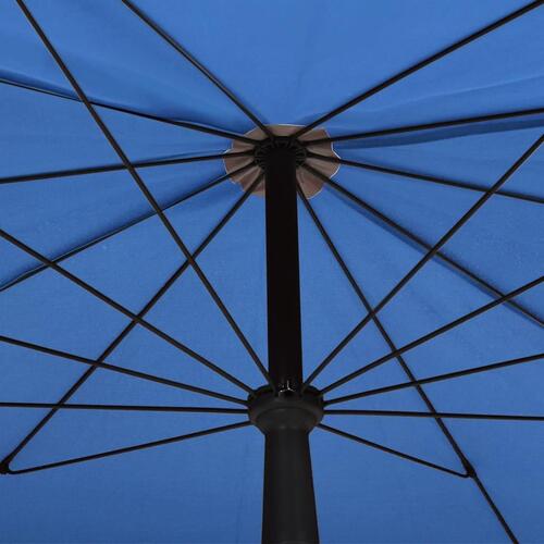 Parasol med stang 200x130 cm azurblå