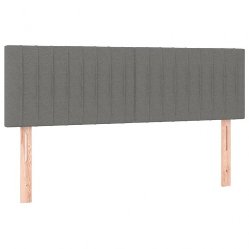 Kontinentalseng med madras 140x190 cm - stof, mørkegrå