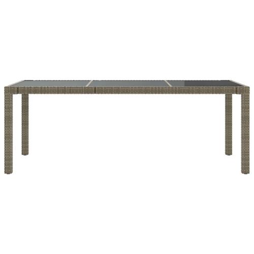 Udendørs spisebordssæt 9 dele med hynder polyrattan grå