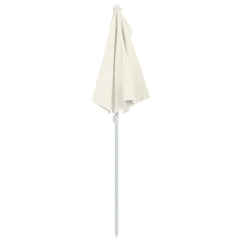 Halv parasol med stang 180x90 cm sandfarvet