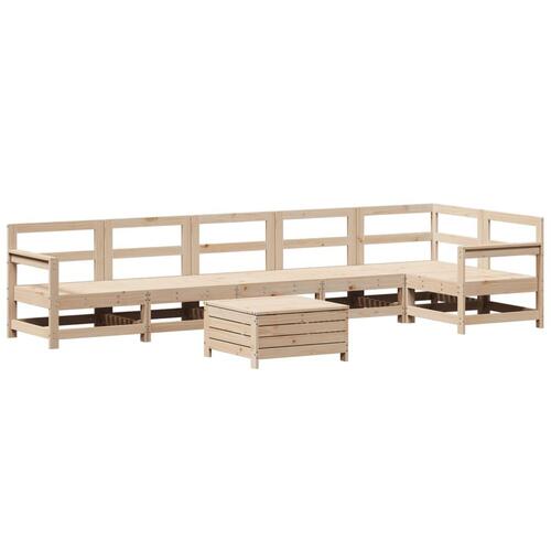 Sofasæt til haven 7 dele massivt fyrretræ