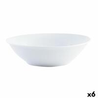 Salatskål Quid Basic Keramik Hvid (23 cm) (6 enheder)