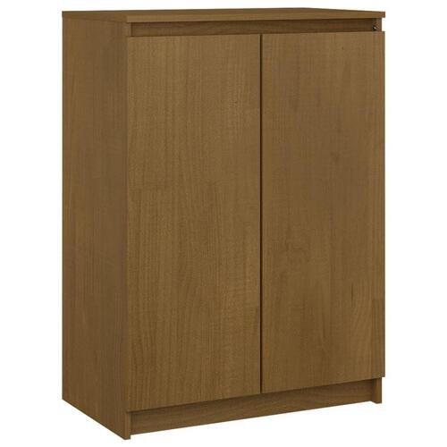 Skænk 60x36x84 cm massivt fyrretræ honningbrun