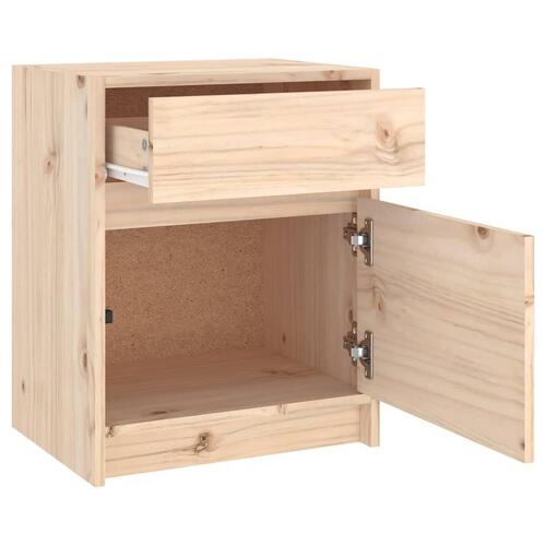 Sengebord 40x31x50 cm massivt fyrretræ