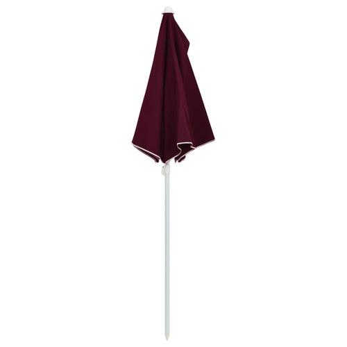 Halv parasol med stang 180x90 cm bordeauxrød
