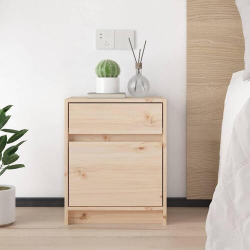 Sengeborde 2 stk. 40x31x50 cm massivt fyrretræ