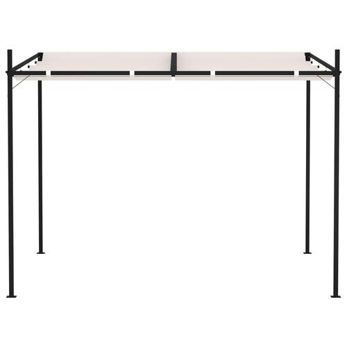 Havepavillon med udtrækkeligt tag 300x300x233 cremefarvet