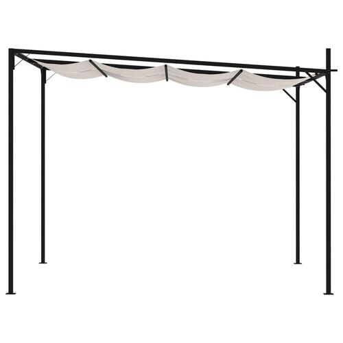 Havepavillon med udtrækkeligt tag 300x300x233 cremefarvet