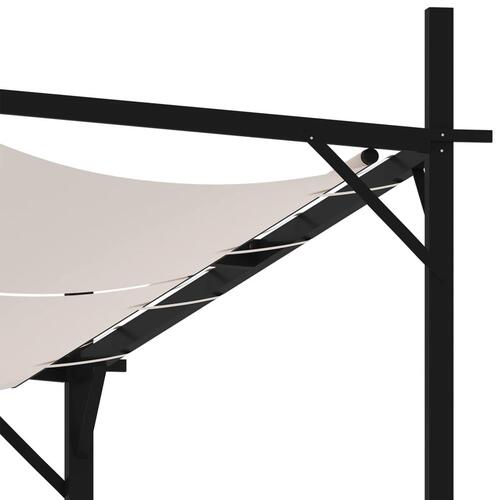 Havepavillon med udtrækkeligt tag 300x300x233 cremefarvet