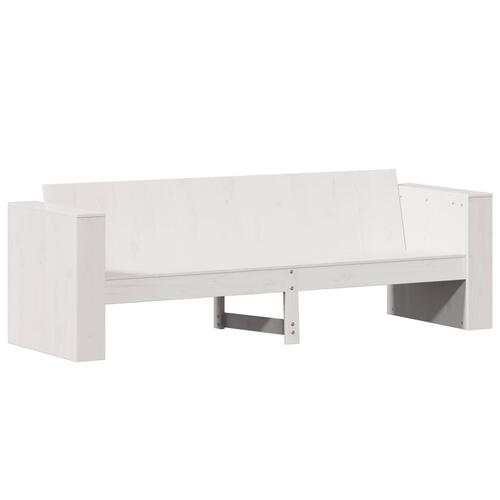 3-personers havesofa 189x60x62 cm massivt fyrretræ hvid