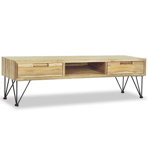 TV-skab 120 x 35 x 35 cm massivt teaktræ