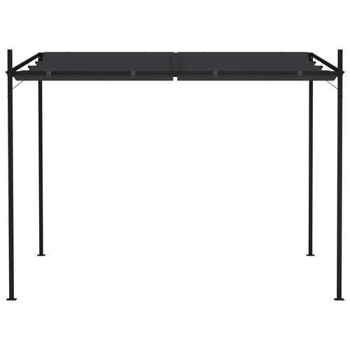 Havepavillon med udtrækkeligt tag 300x300x233 cm antracitgrå