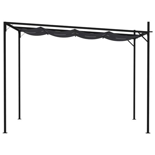 Havepavillon med udtrækkeligt tag 300x300x233 cm antracitgrå