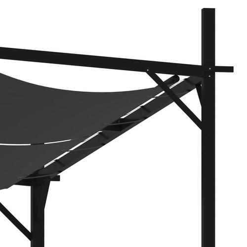 Havepavillon med udtrækkeligt tag 300x300x233 cm antracitgrå