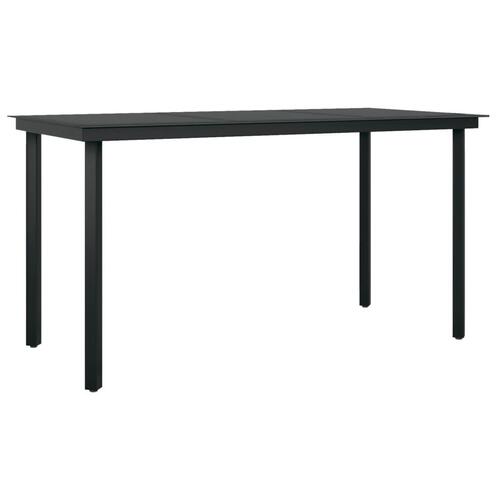 Spisebordssæt til haven 5 dele med hynder polyrattan og glas