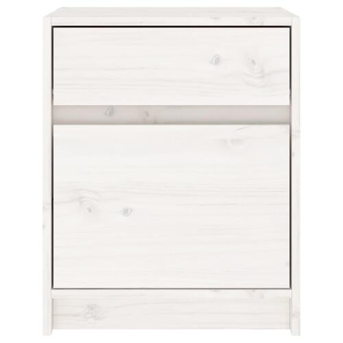 Sengeskab 40x31x50 cm massivt fyrretræ hvid