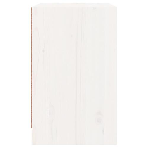 Sengeskab 40x31x50 cm massivt fyrretræ hvid