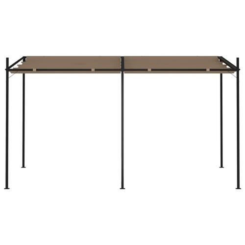 Havepavillon med udtrækkeligt tag 400x300x233 cm gråbrun