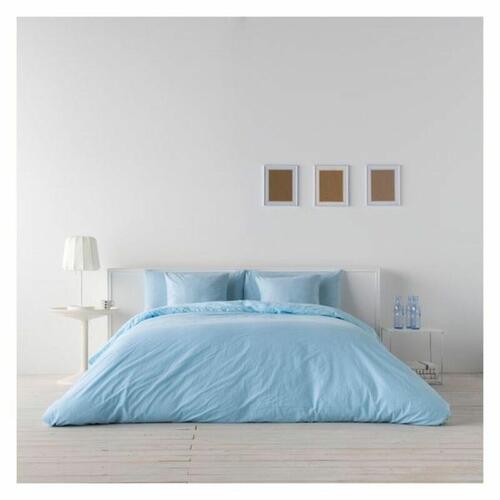 Nordisk cover Naturals Lino Lyseblå Blå UK super king size seng (260 x 240 cm)