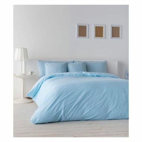 Nordisk cover Naturals Lino Lyseblå Blå UK super king size seng (260 x 240 cm)