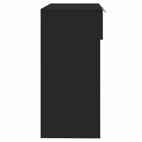 Konsolbord 90x36x75 cm konstrueret træ sort