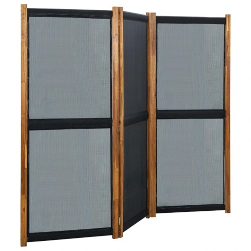 3-panels rumdeler 210x170 cm sort