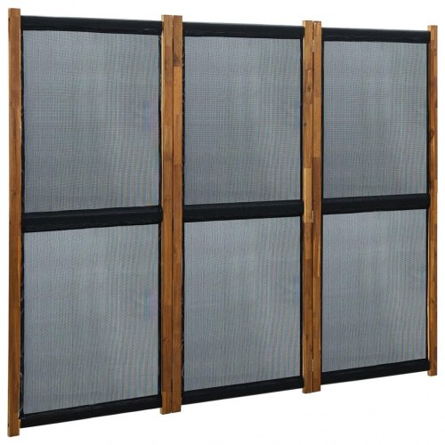 3-panels rumdeler 210x170 cm sort