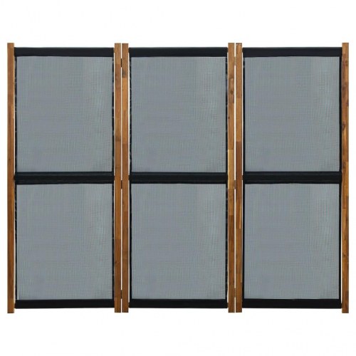 3-panels rumdeler 210x170 cm sort