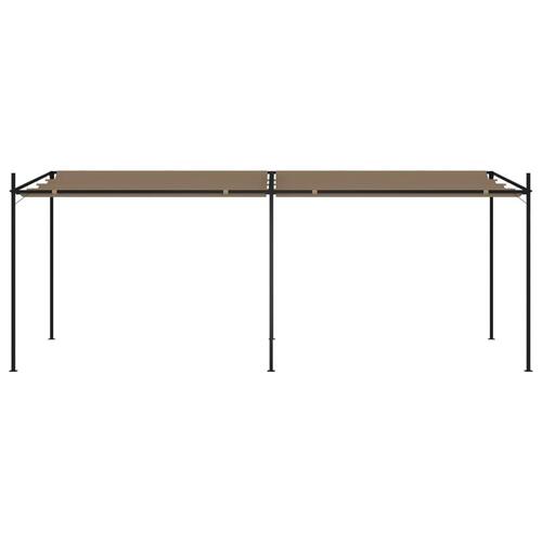 Havepavillon med udtrækkeligt tag 600x300x233 cm gråbrun
