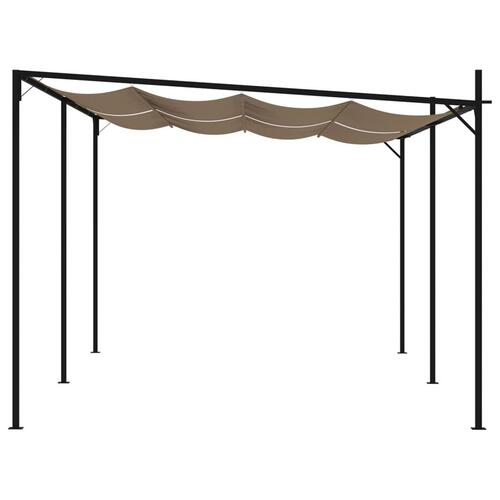 Havepavillon med udtrækkeligt tag 600x300x233 cm gråbrun