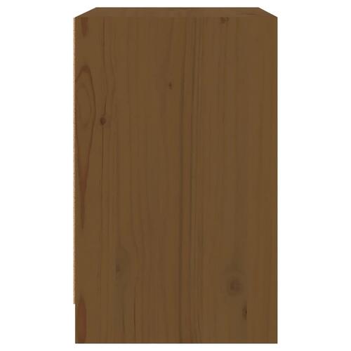 Sengeskabe 2 stk. 40x31x50 cm massivt fyrretræ gyldenbrun