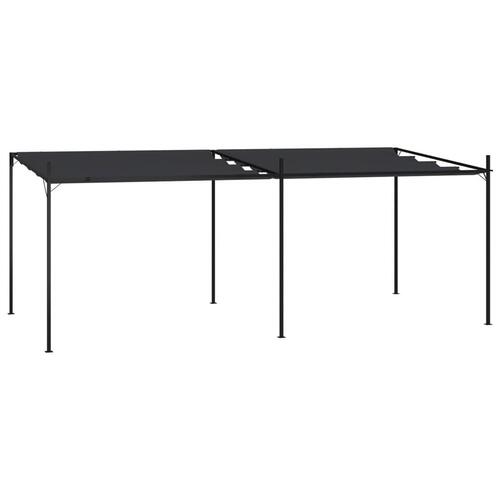 Havepavillon med udtrækkeligt tag 600x300x233 cm antracitgrå