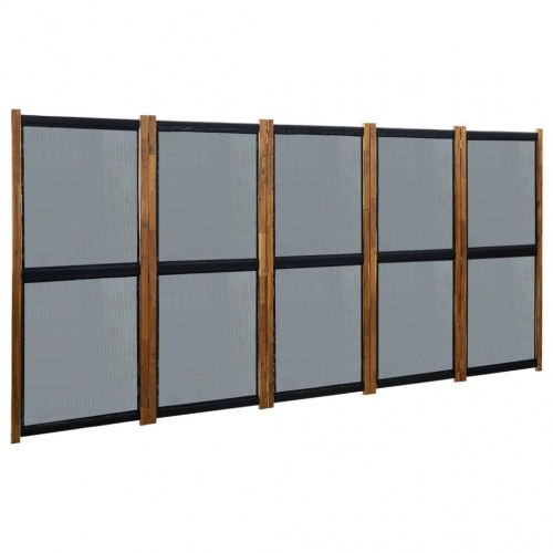 5-panels rumdeler 350x170 cm sort