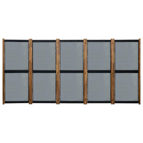 5-panels rumdeler 350x170 cm sort