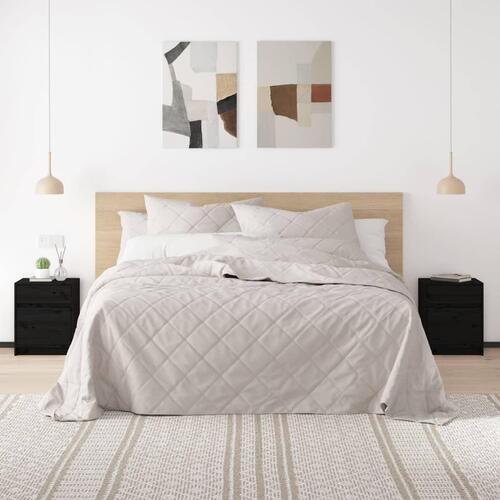 Sengeskab 40x31x50 cm massivt fyrretræ sort