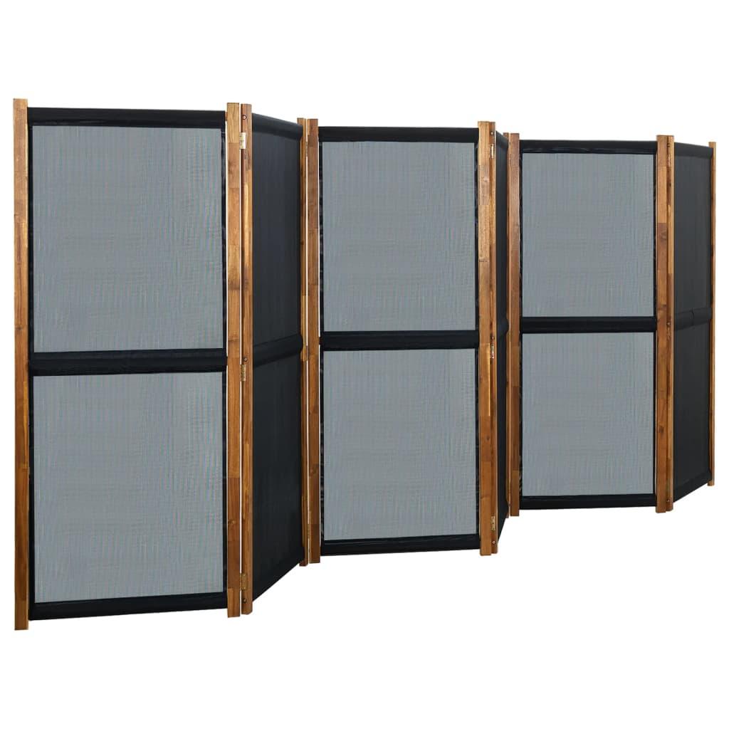 6-panels rumdeler 420x170 cm sort