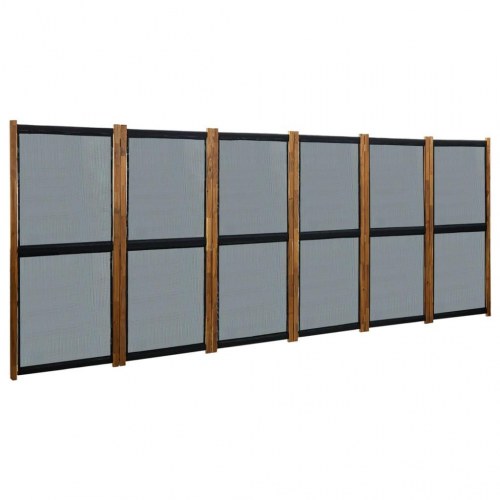 6-panels rumdeler 420x170 cm sort