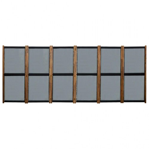 6-panels rumdeler 420x170 cm sort