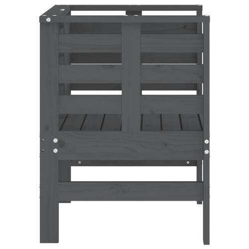 Havestole 2 stk. 61,5x53x71 cm massivt fyrretræ grå