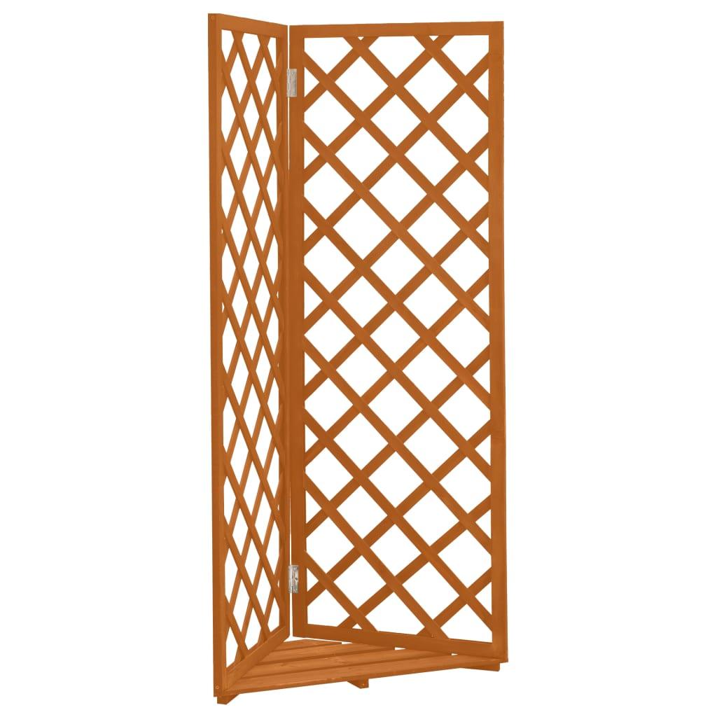 Espalier til hjørne 50x50x145 cm massivt fyrretræ orange
