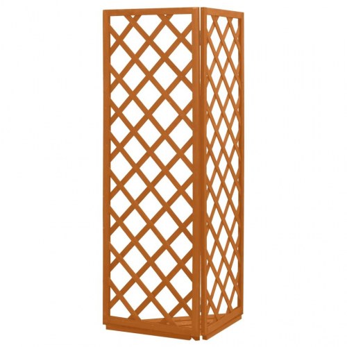 Espalier til hjørne 50x50x145 cm massivt fyrretræ orange