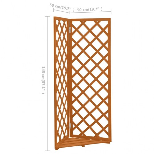 Espalier til hjørne 50x50x145 cm massivt fyrretræ orange