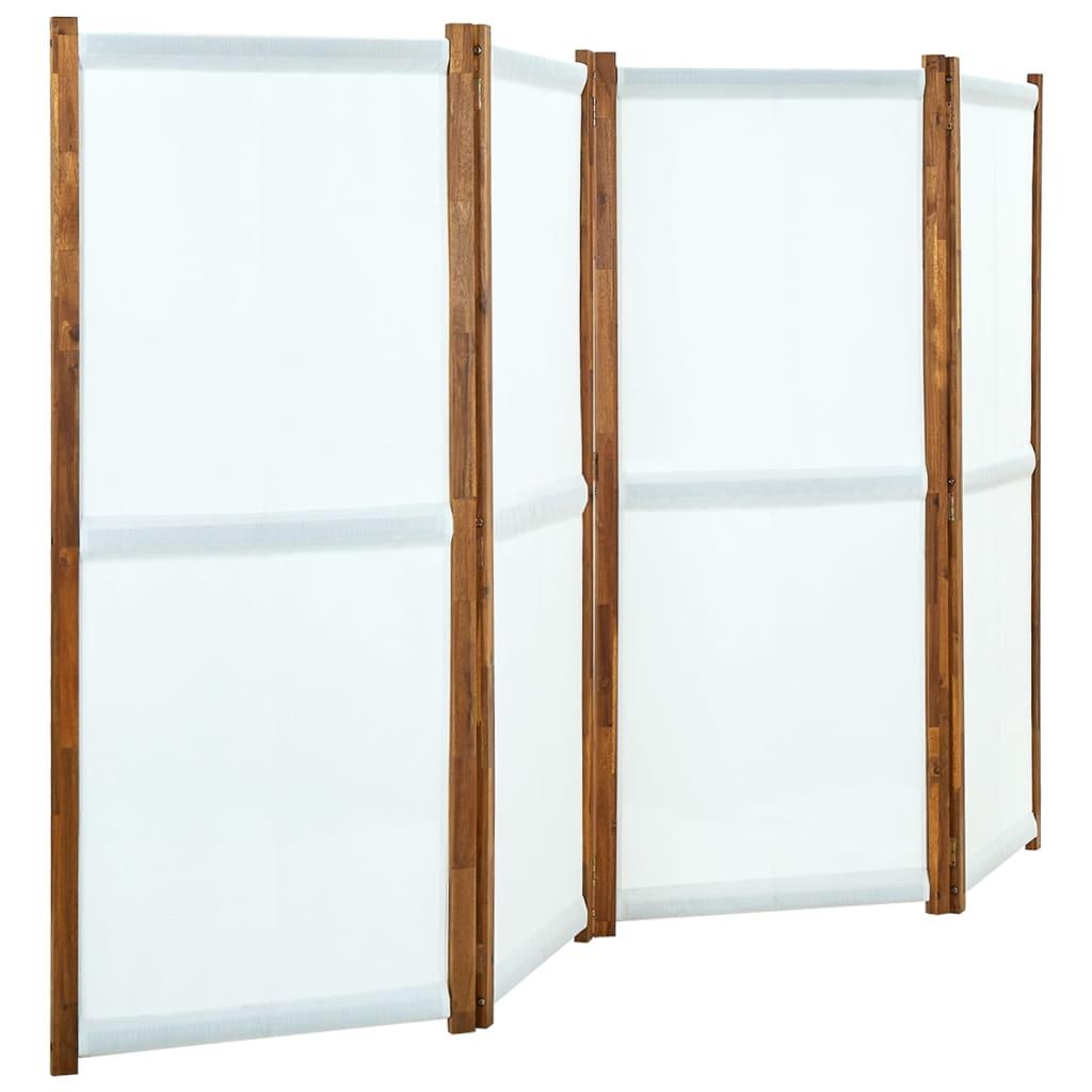 4-panels rumdeler 280x170 cm cremefarvet