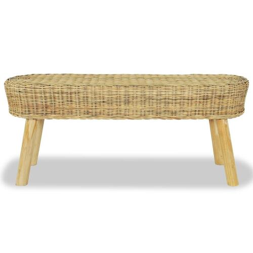 Entrébænk 110 x 35 x 45 cm naturligt rattan