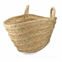 Firewood Basket EDM Esparto-græs Oval 60 x 45 x 35 cm