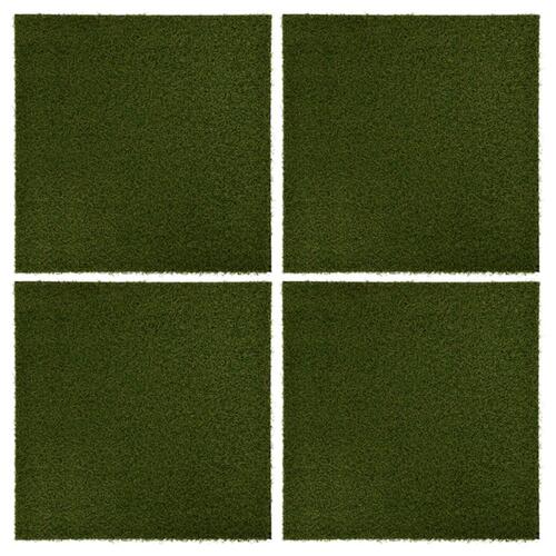 Kunstgræsfliser 4 stk. 50x50x2,5 cm gummi