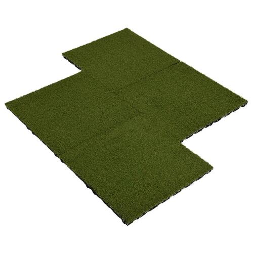Kunstgræsfliser 4 stk. 50x50x2,5 cm gummi