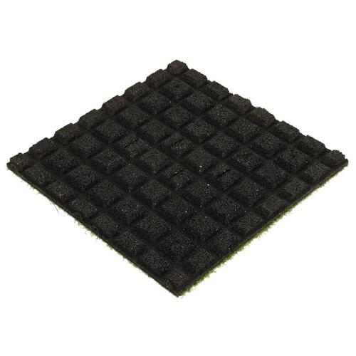Kunstgræsfliser 4 stk. 50x50x2,5 cm gummi