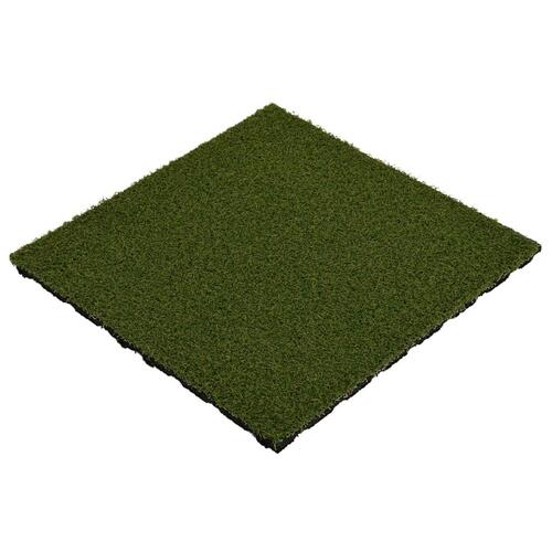 Kunstgræsfliser 4 stk. 50x50x2,5 cm gummi